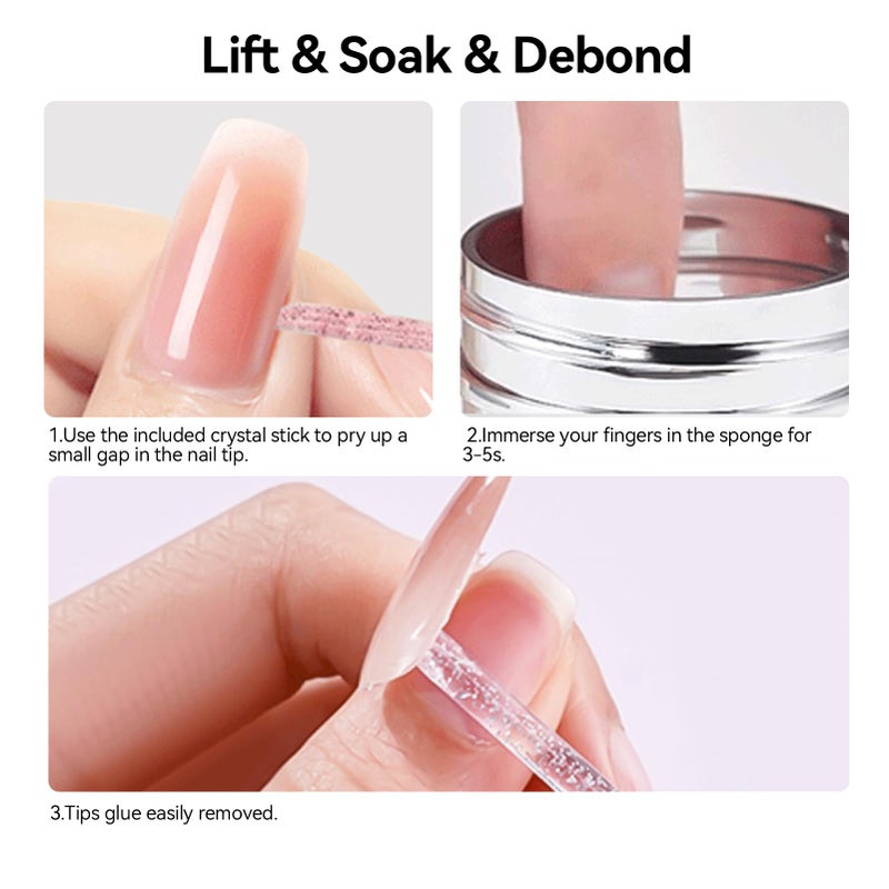 BORN PRETTY 80ML Fast-Acting Nail Adhesive Debonder with Sponge Applicator for Fake Nails, Acrylic Nails & False Tips - Image 3